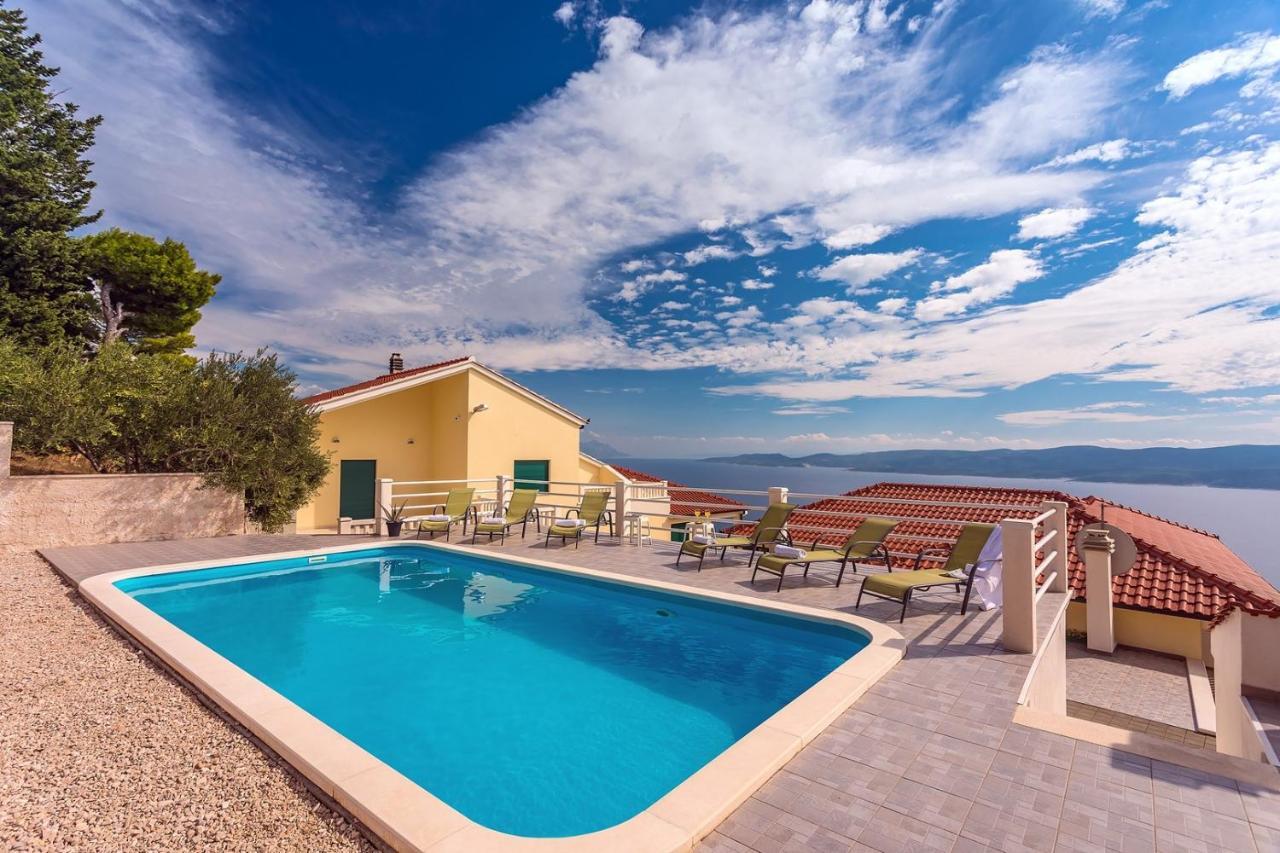 Villa Maslina, With Private 32M2Pool, Panoramic Views On 100Km Coastline, 12 Pax Локва-Рогозниця Екстер'єр фото